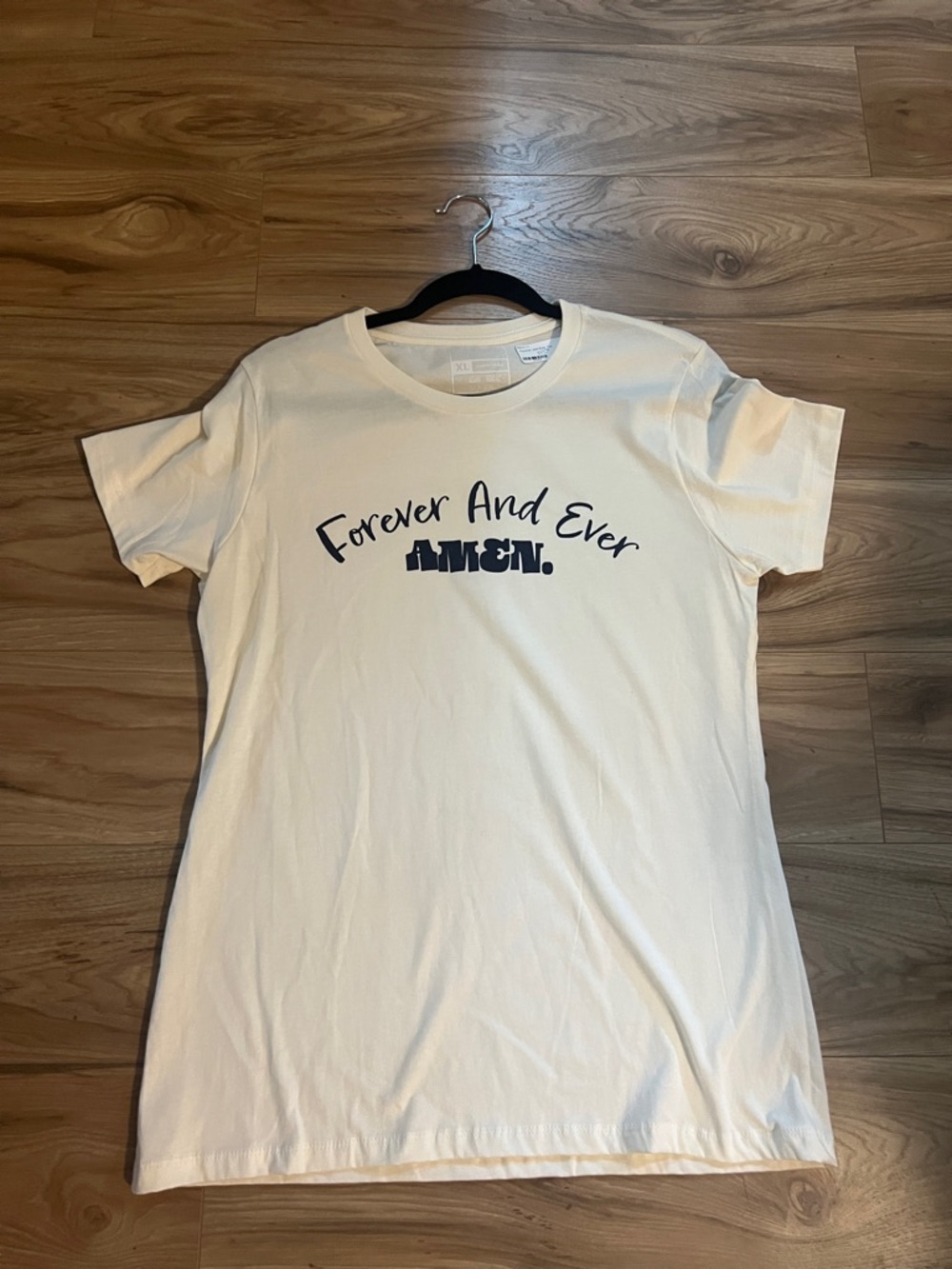 Forever And Ever Amen Cream Short Sleeve Graphic Tee